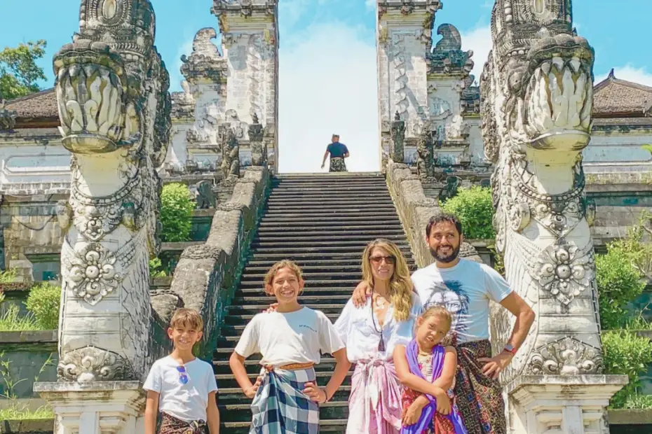 Foto familia en Bali